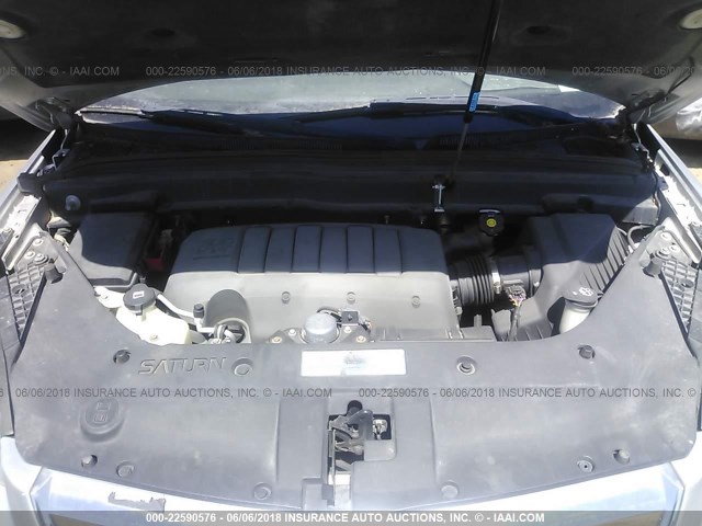 5GZEV23D49J113800 - 2009 SATURN OUTLOOK XR ვერცხლისფერი ფოტო 10