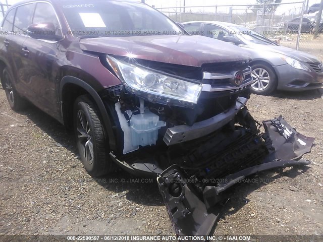 5TDZZRFH3HS222748 - 2017 TOYOTA HIGHLANDER LE/LE PLUS BURGUNDY photo 6