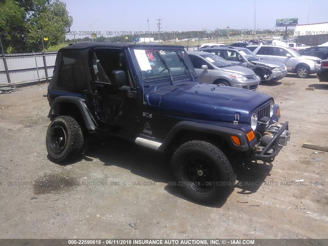 1J4FA39S76P726977 - 2006 JEEP WRANGLER X BLUE photo 1