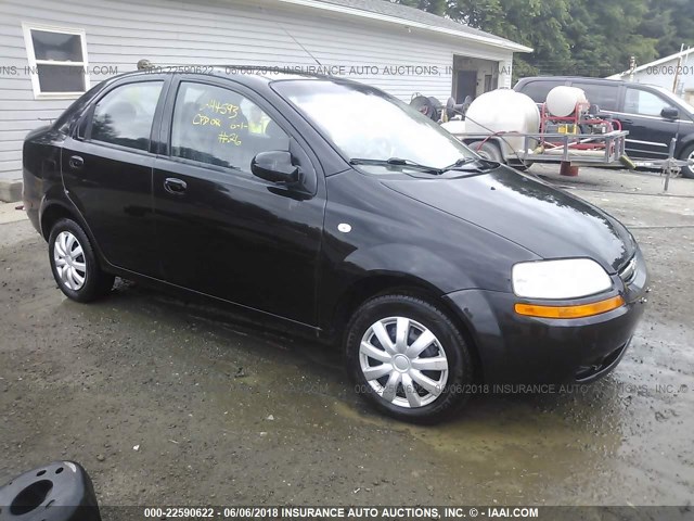 KL1TD56676B672782 - 2006 CHEVROLET AVEO LS BLACK photo 1