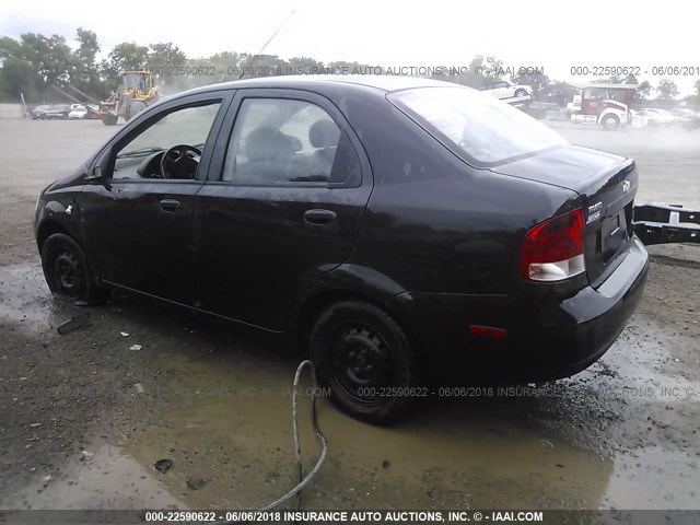 KL1TD56676B672782 - 2006 CHEVROLET AVEO LS BLACK photo 3