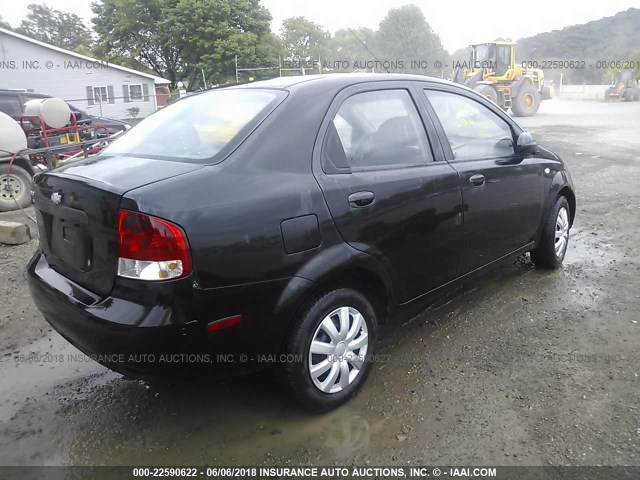 KL1TD56676B672782 - 2006 CHEVROLET AVEO LS BLACK photo 4