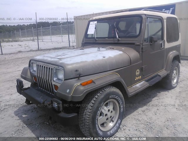 2J4FY49T7KJ151099 - 1989 JEEP WRANGLER / YJ SAHARA BROWN photo 2