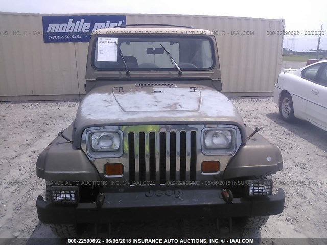 2J4FY49T7KJ151099 - 1989 JEEP WRANGLER / YJ SAHARA BROWN photo 6