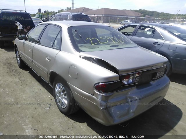 2G4WS52J611210272 - 2001 BUICK CENTURY CUSTOM GOLD photo 3