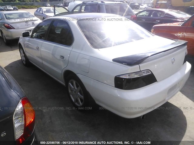 19UUA56862A013200 - 2002 ACURA 3.2TL TYPE-S WHITE photo 3