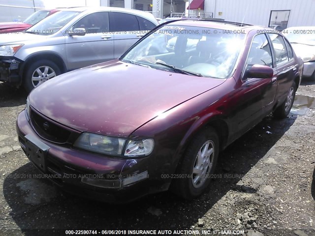 JN1CA21D7ST009127 - 1995 NISSAN MAXIMA GLE/GXE/SE MAROON photo 2