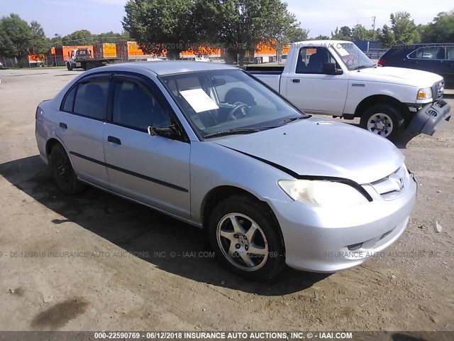 2HGES16344H574529 - 2004 HONDA CIVIC DX VP ვერცხლისფერი ფოტო 1