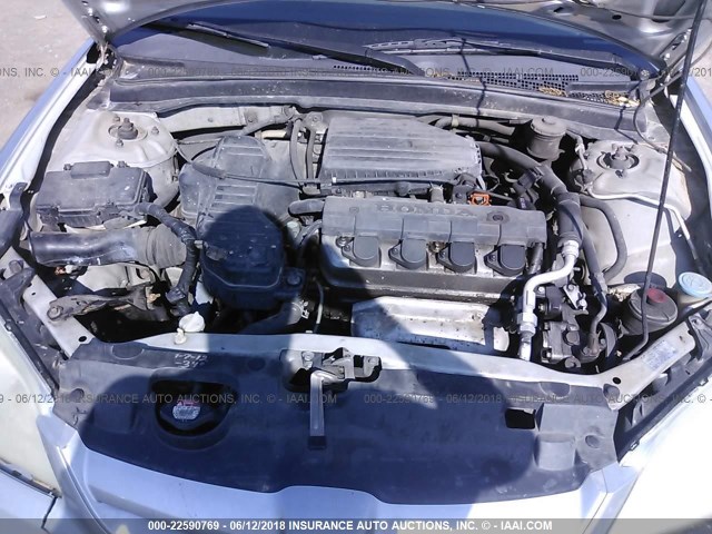 2HGES16344H574529 - 2004 HONDA CIVIC DX VP ვერცხლისფერი ფოტო 10