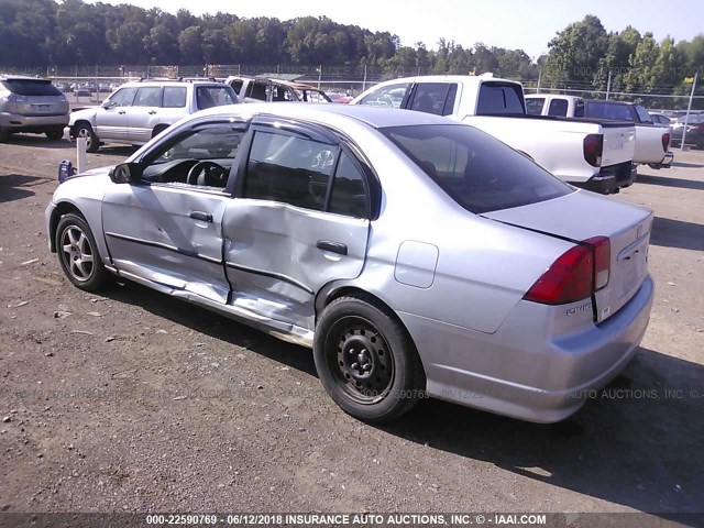 2HGES16344H574529 - 2004 HONDA CIVIC DX VP SILVER photo 3