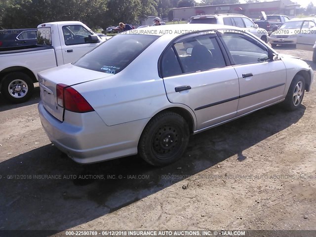 2HGES16344H574529 - 2004 HONDA CIVIC DX VP ვერცხლისფერი ფოტო 4