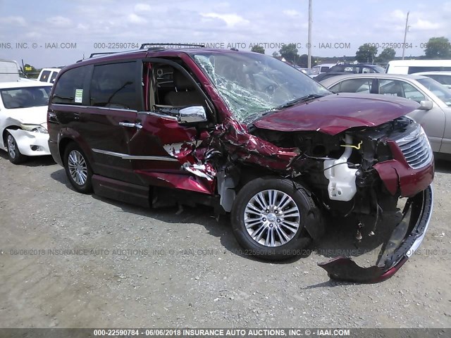 2A4RR6DG1BR666469 - 2011 CHRYSLER TOWN & COUNTRY LIMITED MAROON photo 1