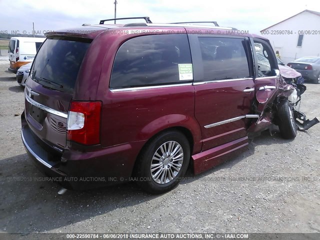 2A4RR6DG1BR666469 - 2011 CHRYSLER TOWN & COUNTRY LIMITED MAROON photo 4