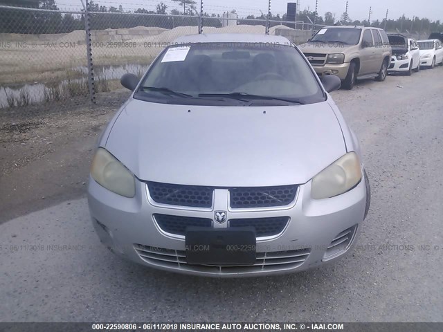 1B3EL46X66N133111 - 2006 DODGE STRATUS SXT GRAY photo 6