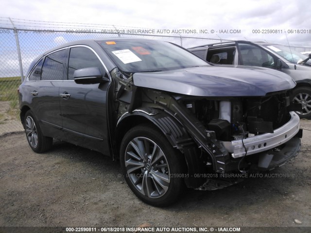 5FRYD3H54HB005383 - 2017 ACURA MDX TECHNOLOGY GRAY photo 1