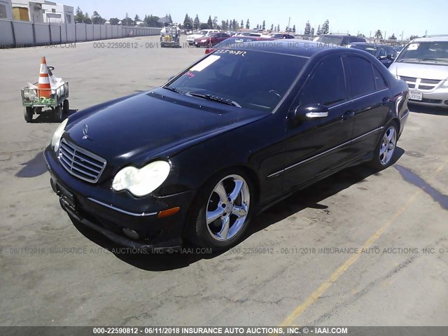 WDBRF52H36A910779 - 2006 MERCEDES-BENZ C GENERATION 2006 230 BLACK photo 2