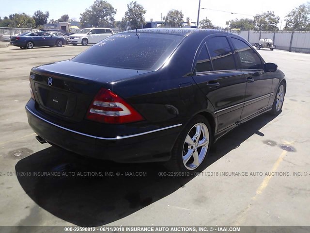 WDBRF52H36A910779 - 2006 MERCEDES-BENZ C GENERATION 2006 230 BLACK photo 4