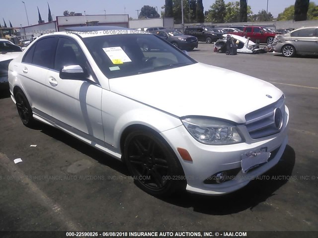 WDDGF56X38R026734 - 2008 MERCEDES-BENZ C 350 WHITE photo 1