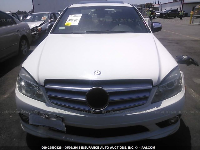 WDDGF56X38R026734 - 2008 MERCEDES-BENZ C 350 WHITE photo 6