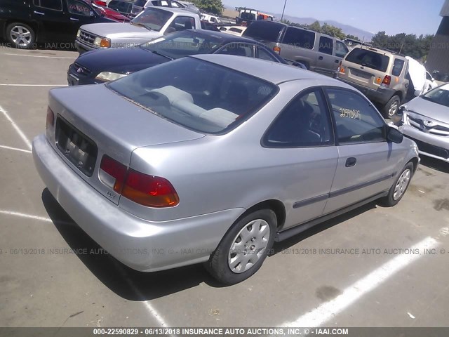 1HGEJ6128WL110213 - 1998 HONDA CIVIC DX SILVER photo 4