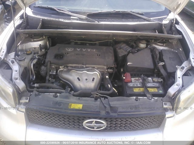 JTLZE4FEXA1101727 - 2010 TOYOTA SCION XB ვერცხლისფერი ფოტო 10