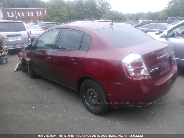 3N1AB61E27L705524 - 2007 NISSAN SENTRA 2.0/2.0S/2.0SL RED photo 3