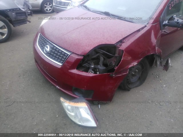 3N1AB61E27L705524 - 2007 NISSAN SENTRA 2.0/2.0S/2.0SL RED photo 6