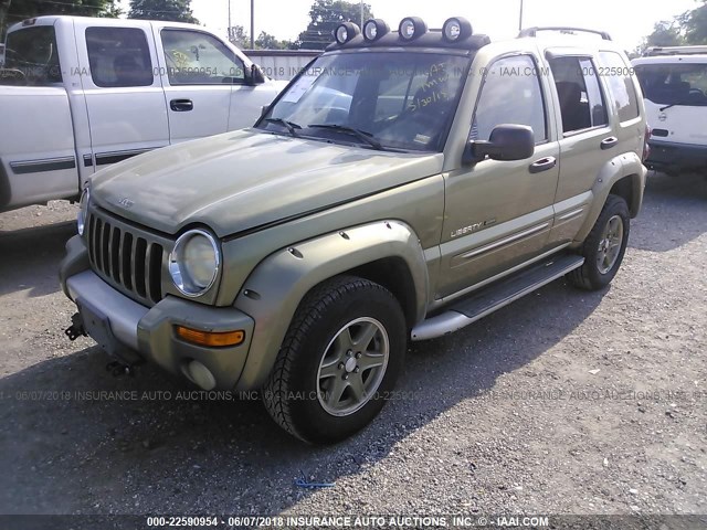 1J4GK38KX2W333459 - 2002 JEEP LIBERTY RENEGADE 绿色 照片 2