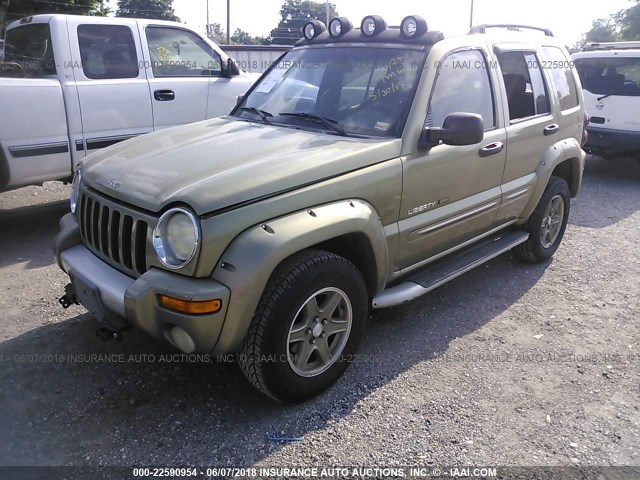 1J4GK38KX2W333459 - 2002 JEEP LIBERTY RENEGADE GREEN photo 2