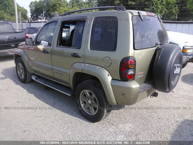 1J4GK38KX2W333459 - 2002 JEEP LIBERTY RENEGADE 绿色 照片 3