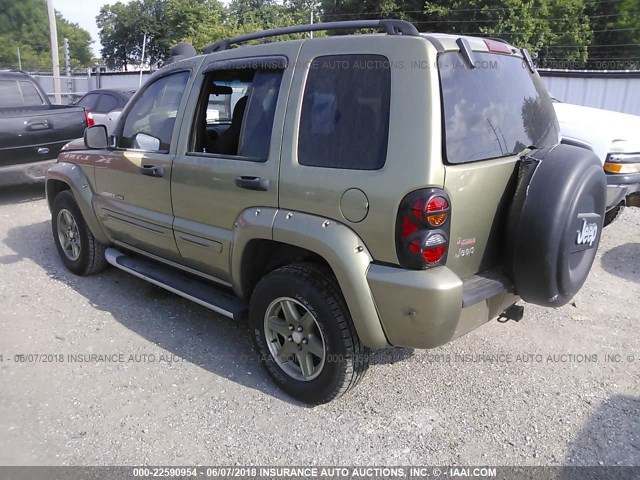 1J4GK38KX2W333459 - 2002 JEEP LIBERTY RENEGADE GREEN photo 3