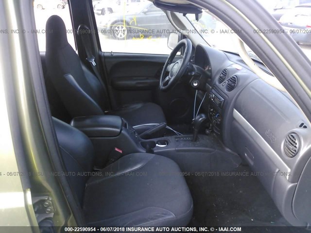 1J4GK38KX2W333459 - 2002 JEEP LIBERTY RENEGADE 绿色 照片 5