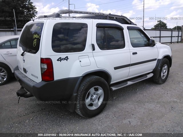 5N1ED28Y93C663601 - 2003 NISSAN XTERRA XE/SE WHITE photo 4