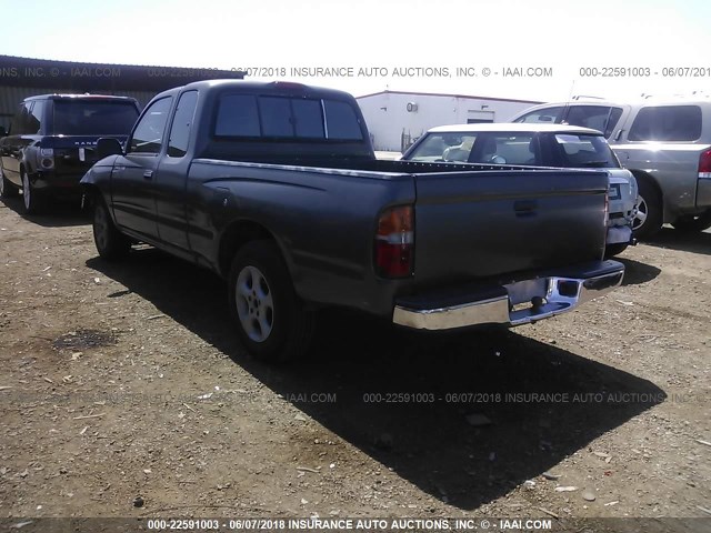 4TAVN52N4TZ092416 - 1996 TOYOTA TACOMA XTRACAB GRAY photo 3