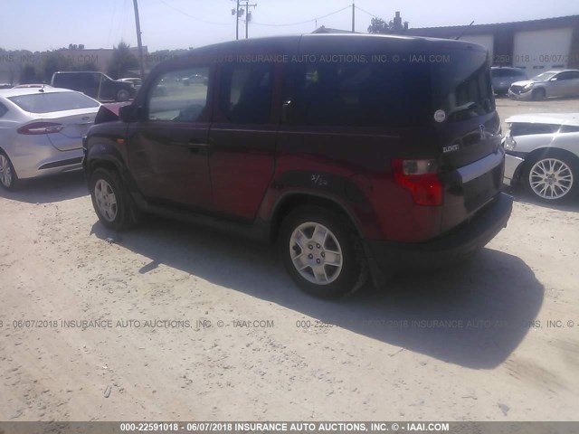 5J6YH1H31AL000972 - 2010 HONDA ELEMENT LX MAROON photo 3