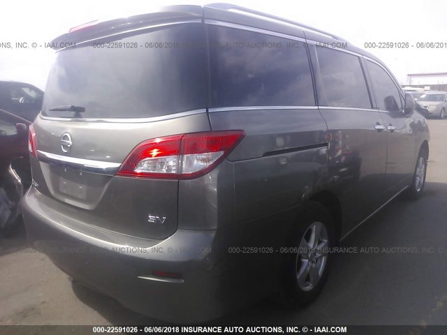 JN8AE2KP3E9103173 - 2014 NISSAN QUEST S/SV/SL/LE GRAY photo 4