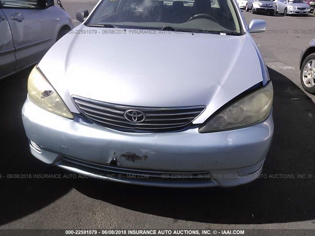 JTDBE32K463057089 - 2006 TOYOTA CAMRY LE/XLE BLUE photo 6
