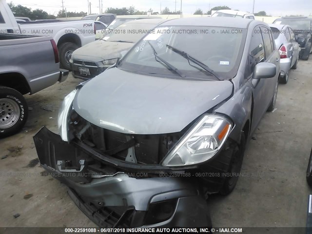 3N1BC1CP8CK276375 - 2012 NISSAN VERSA S/SL GRAY photo 2