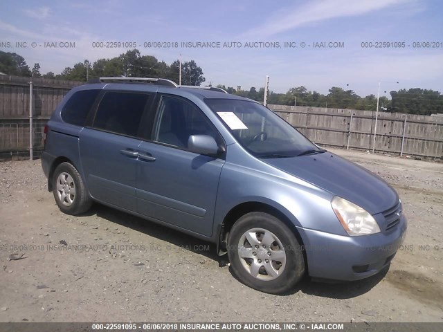 KNDMB133X76139325 - 2007 KIA SEDONA EX/LX BLUE photo 1