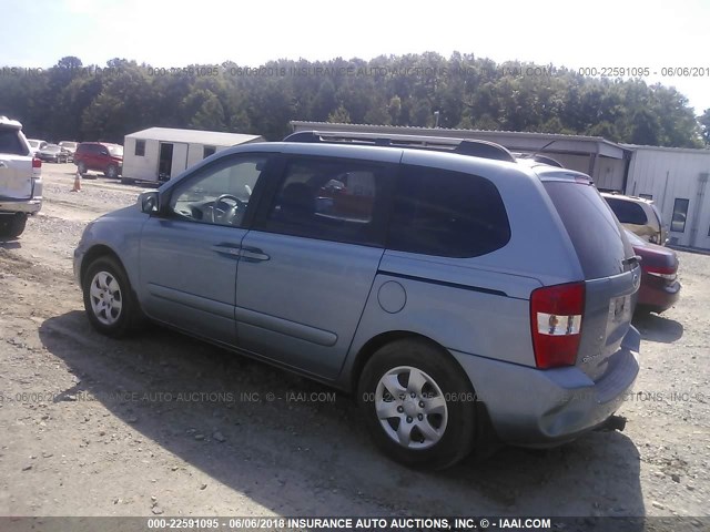 KNDMB133X76139325 - 2007 KIA SEDONA EX/LX BLUE photo 3