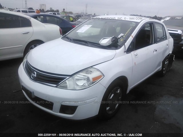 3N1BC1AP4BL378896 - 2011 NISSAN VERSA S/SL WHITE photo 2