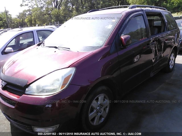 5TDZA22CX4S020198 - 2004 TOYOTA SIENNA XLE/XLE LIMITED RED photo 2