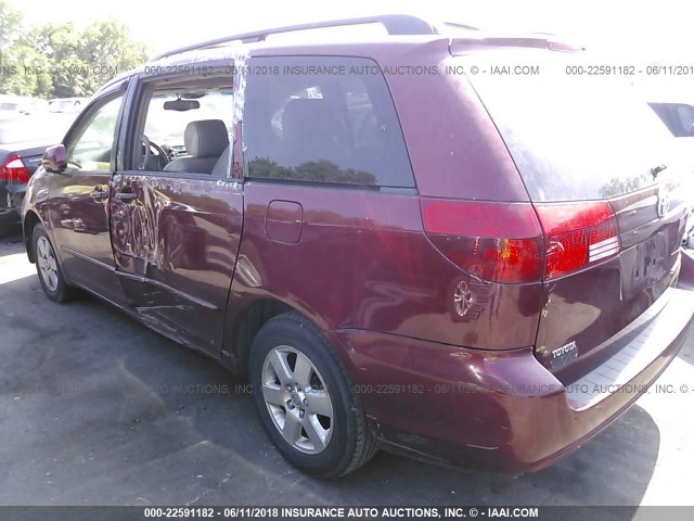 5TDZA22CX4S020198 - 2004 TOYOTA SIENNA XLE/XLE LIMITED RED photo 3