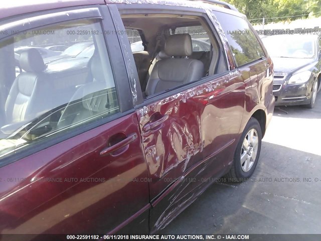 5TDZA22CX4S020198 - 2004 TOYOTA SIENNA XLE/XLE LIMITED RED photo 6