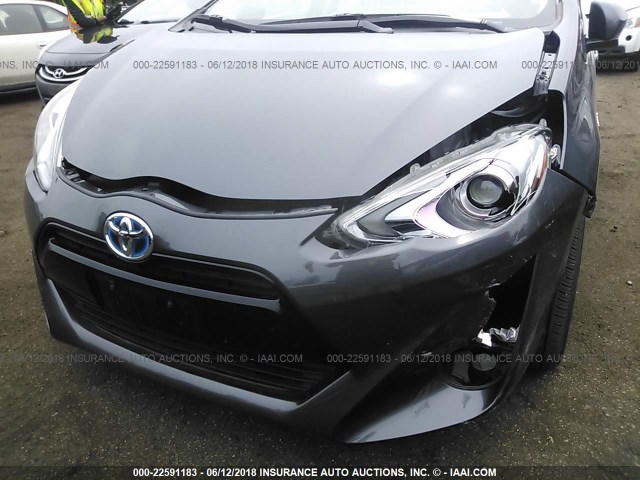 JTDKDTB34F1114818 - 2015 TOYOTA PRIUS C GRAY photo 6