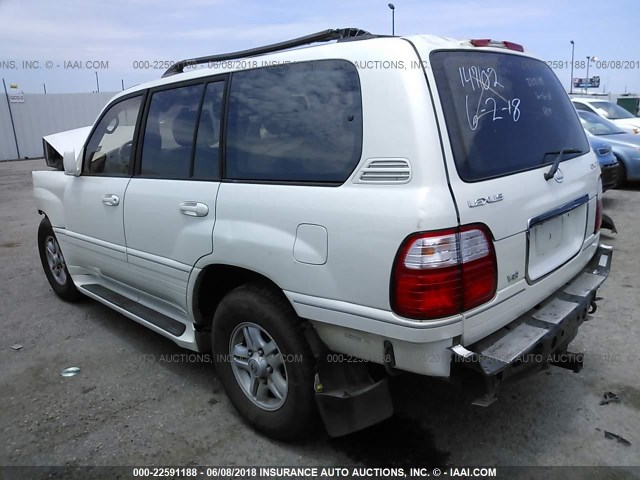 JT6HT00W1Y0091183 - 2000 LEXUS LX 470 WHITE photo 3