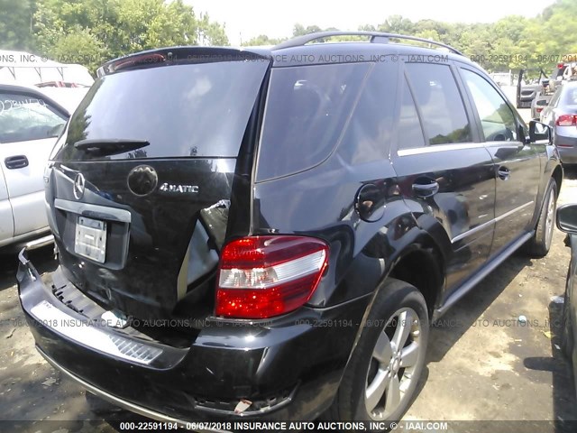 4JGBB8GB2BA693347 - 2011 MERCEDES-BENZ ML 350 4MATIC BLACK photo 4