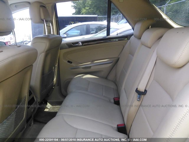 4JGBB8GB2BA693347 - 2011 MERCEDES-BENZ ML 350 4MATIC BLACK photo 8