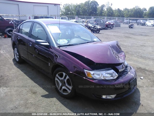 1G8AL52F13Z193800 - 2003 SATURN ION LEVEL 3 MAROON photo 1