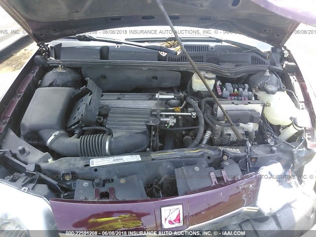 1G8AL52F13Z193800 - 2003 SATURN ION LEVEL 3 MAROON photo 10